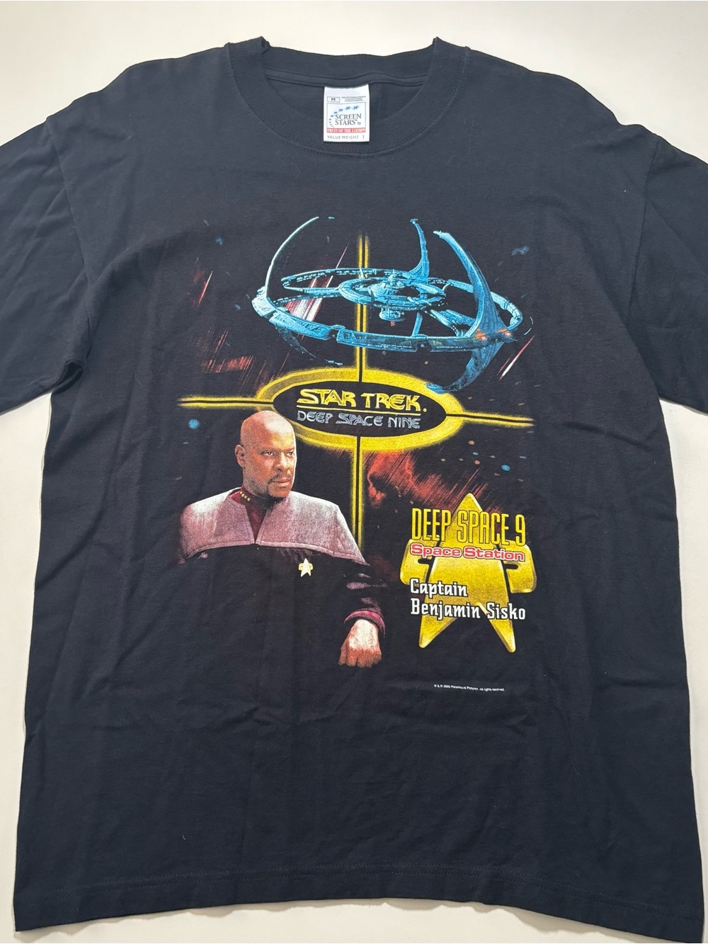 2000s star trek perfect condition captain Benjamin Sisko show/movie promo shirt